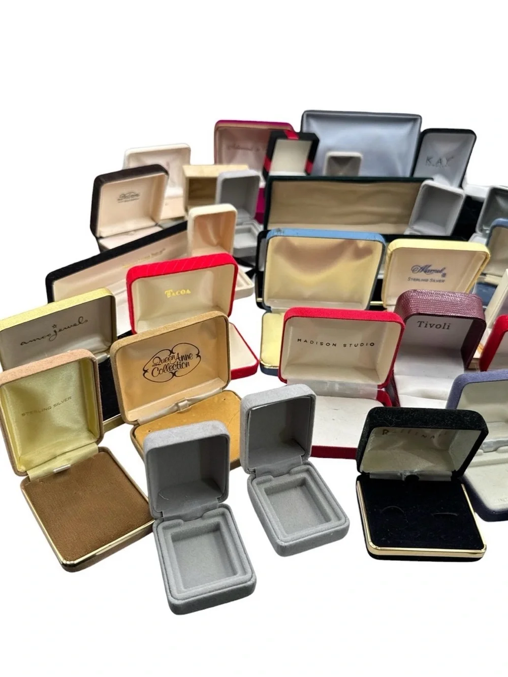 Vintage Jewelry Gift Box Lot 53 Empty Ring Necklace, Bracelet & Earring Boxes